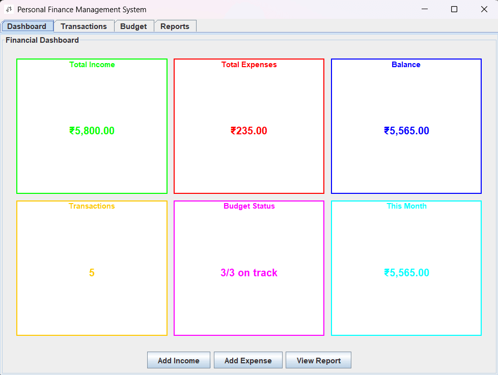 Personal Finance Manager